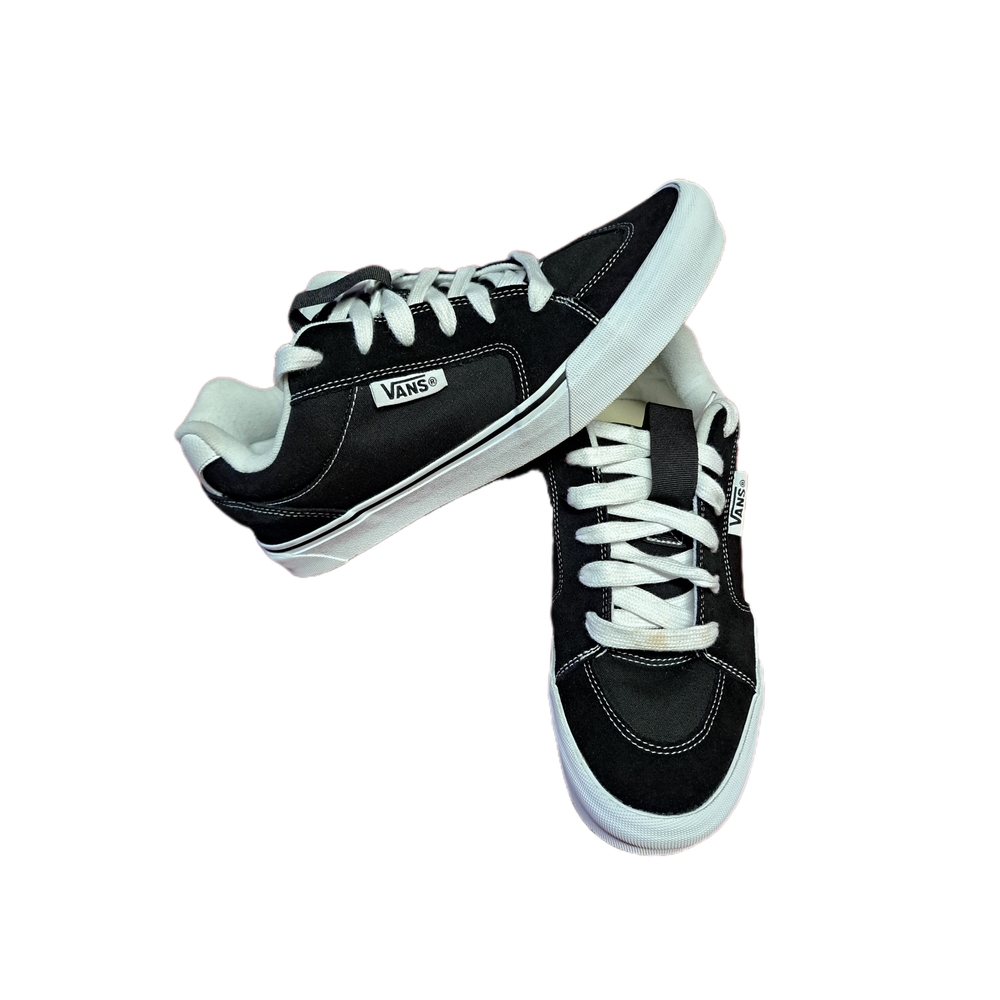 🔥The Vans Old Skool Fat Tongue Black/White Men's Sneaker Size 12. Pre-owned